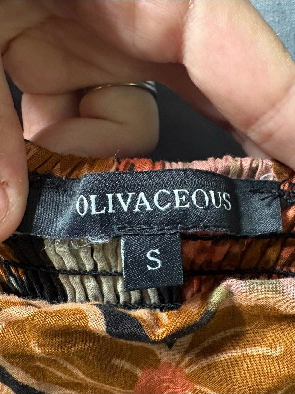 Olivaceous Black Fall Floral Puff-Sleeve Tie Waist Tiered Babydoll Mini Dress - Picture 5 of 12